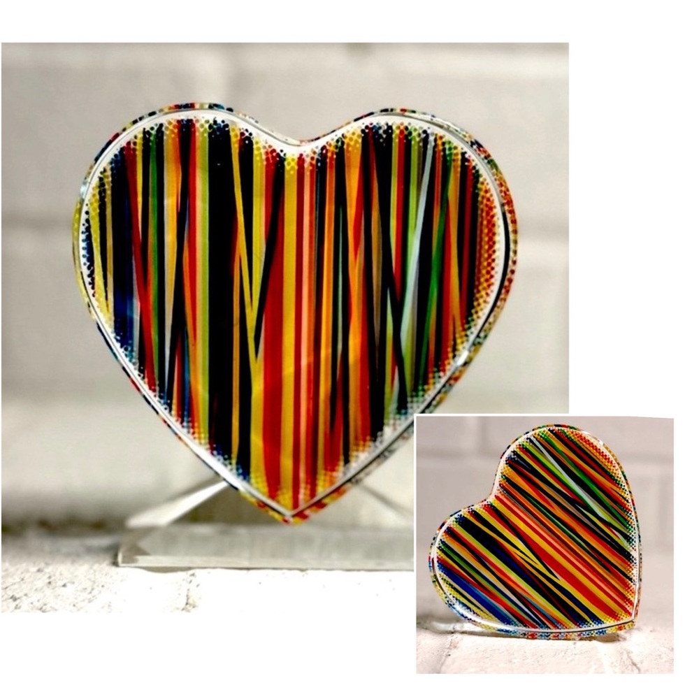 ✨HOST PICK✨Colorful Striped Heart Decor/Paperweight